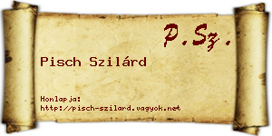 Pisch Szilárd névjegykártya